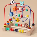 Labirint Motricitate cu animale Abac cu bile din lemn