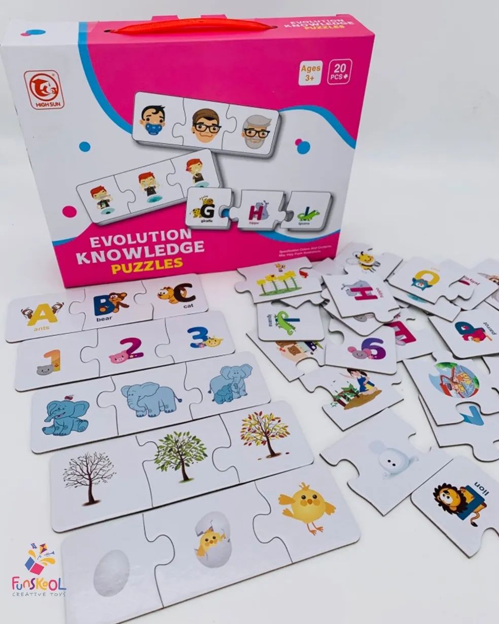 Puzzle educativ Montessori Evolutia logica a lucrurilor