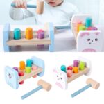 Banc lucru din lemn cu ciocanel Pereti cu animale