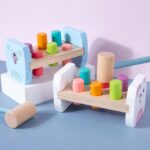 Banc lucru din lemn cu ciocanel Pereti cu animale