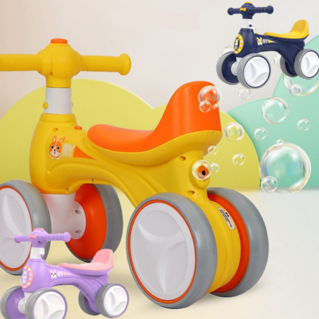 Bicicleta-copii-fara-Pedale-cu-Muzica-si-Baloane-4-Roti