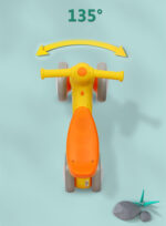 Bicicleta copii fara Pedale cu Muzica si Baloane 4 Roti