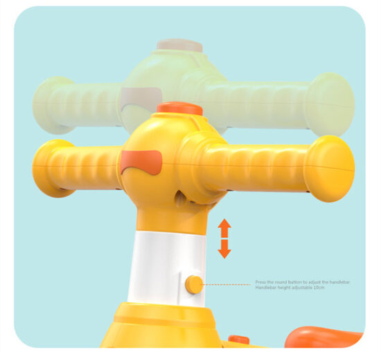 Bicicleta copii fara Pedale cu Muzica si Baloane 4 Roti