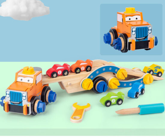 Camion Transportor Demontabil Din Lemn Acool Toy