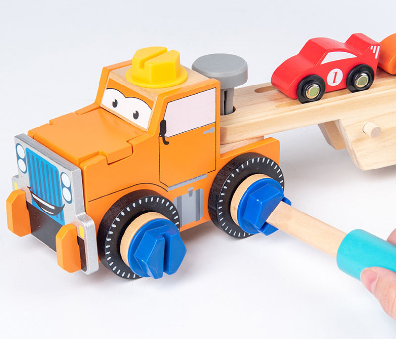 Camion Transportor Demontabil Din Lemn Acool Toy