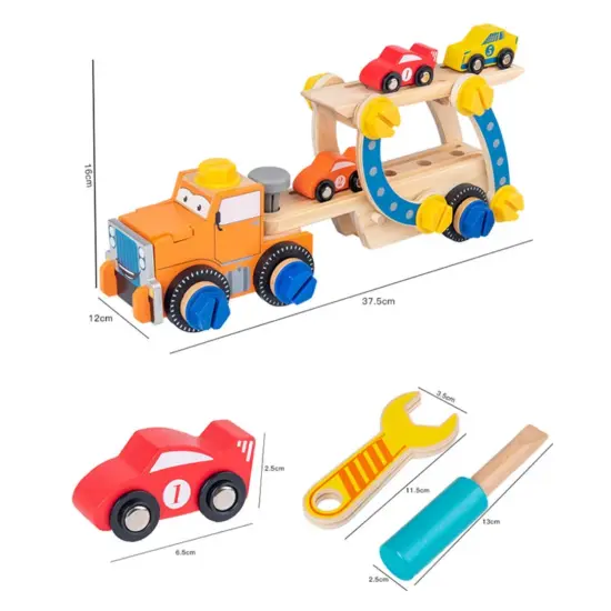 Camion Transportor Demontabil Din Lemn Acool Toy