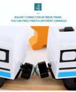 Circuit din lemn cu trenulet electric si peisaje Circulat Orbit 26 piese