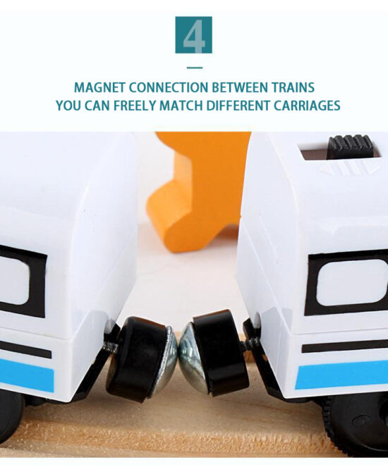 Circuit din lemn cu trenulet electric si peisaje Circulat Orbit 26 piese