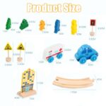 Circuit din lemn cu trenulet electric si peisaje Circulat Orbit 26 piese