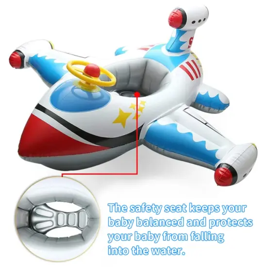 Barcuta gonflabila copii cu suport Avion