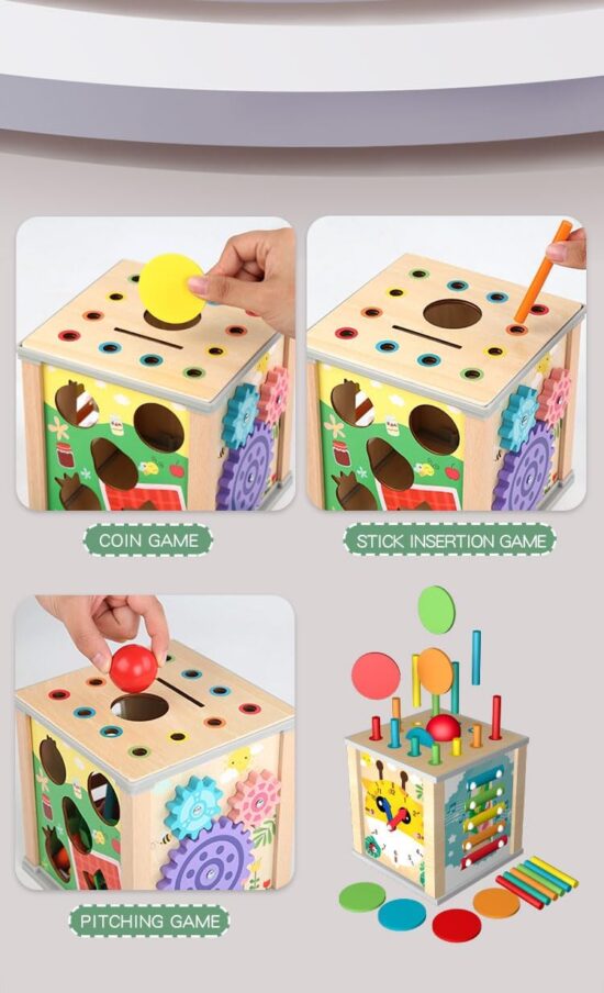 Cub Montessori 10in1 Activitati Pescuit Xilofon Sortare Joc logic