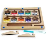 Labirint Magnetic din lemn Sortare culori si Invatare numere