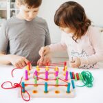 Joc Montessorii Educativ Coordornare si invatam sa legam sireturile