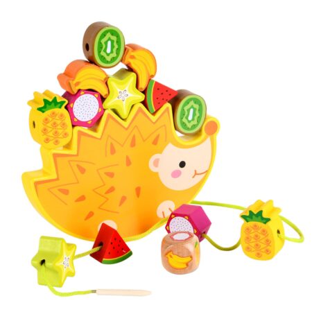 Joc lemn echilibru Ariciul cu fructe de snuruit Stivuire