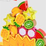 Joc lemn echilibru Ariciul cu fructe de snuruit Stivuire