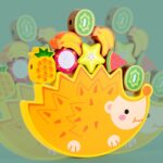 Joc lemn echilibru Ariciul cu fructe de snuruit Stivuire