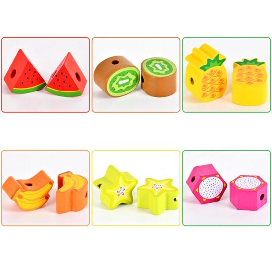 Joc lemn echilibru Ariciul cu fructe de snuruit Stivuire