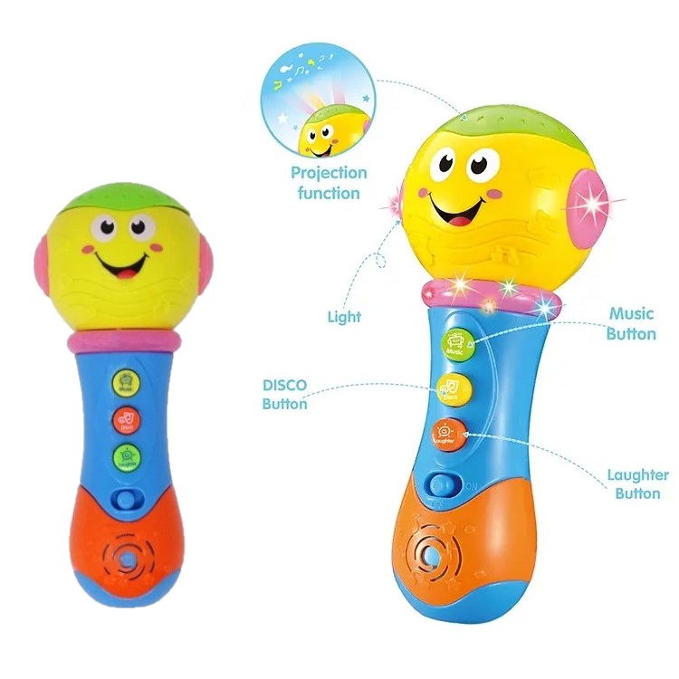 Jucarie Microfon cu Lumini si Sunete pentru Karaoke copii