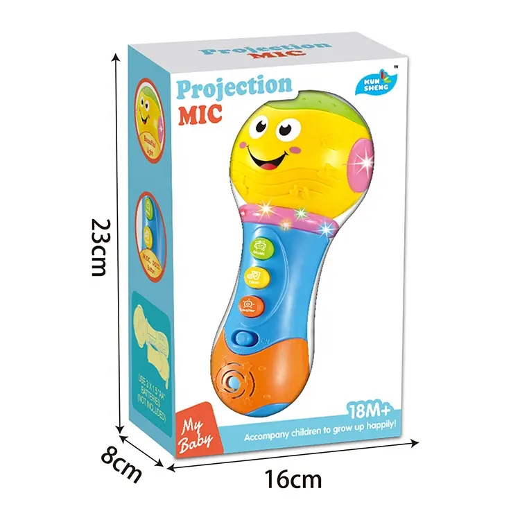 Jucarie Microfon cu Lumini si Sunete pentru Karaoke