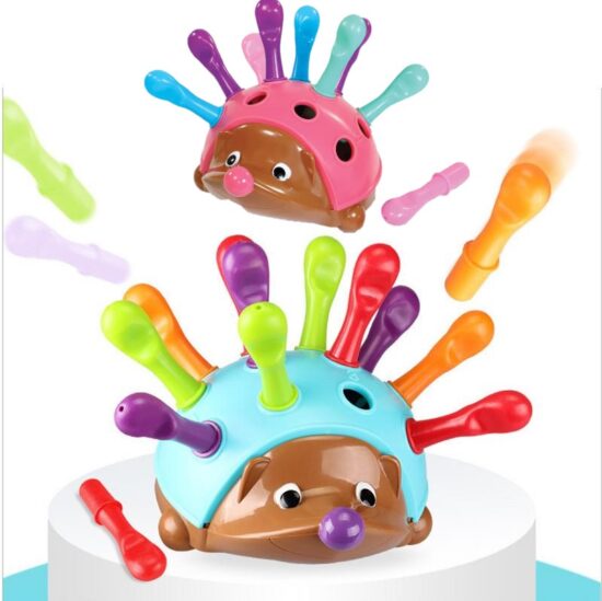 Jucarie Motricitate Senzoriala bebe Ariciul colorat cu tepi Jucarie Motricitate Senzoriala bebe Ariciul colorat cu tepi