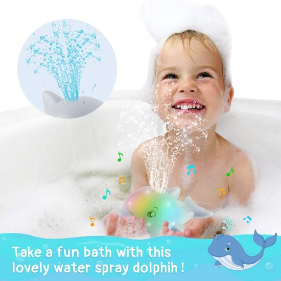 Jucarie de baie Delfinul stropeste are Muzica si lumina