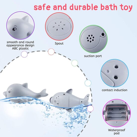 Jucarie de baie Delfinul stropeste are Muzica si lumina