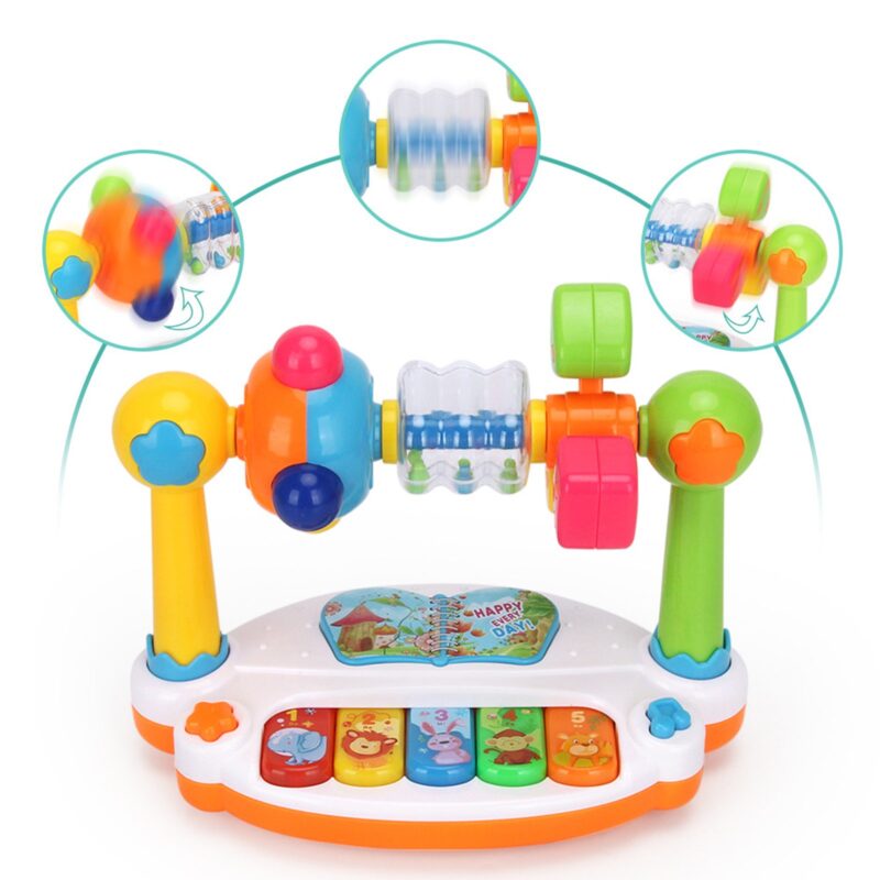 Jucarie muzicala Pianina cu zornaitori pentru bebe