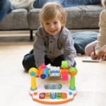 Jucarie muzicala Pianina cu zornaitori pentru bebe