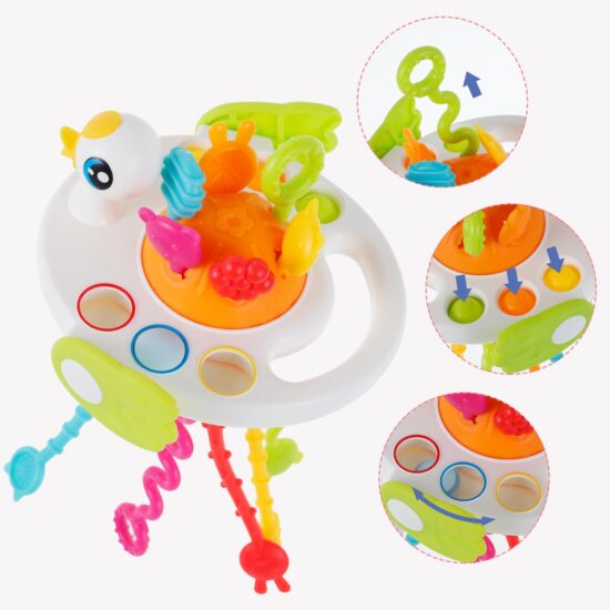 Jucarie senzoriala pentru copii cu corzi de tragere