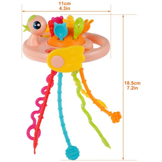 Jucarie senzoriala pentru copii cu corzi de tragere