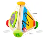 Piramida muzicala lemn cu activitati educative copii