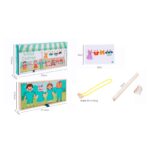 Puzzle imbraca familia si intinde rufele la uscat Joc educativ din lemn