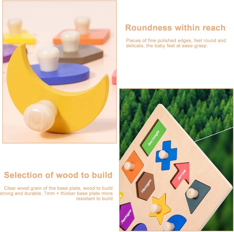 Incastru Montessori puzzle lemn forme geometrice