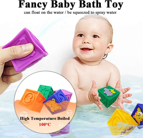 Set 9 cuburi moi din silicon pentru bebelusi