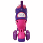 Set Role reglabile Fucsia 4 roti Cotiere Casca protectie