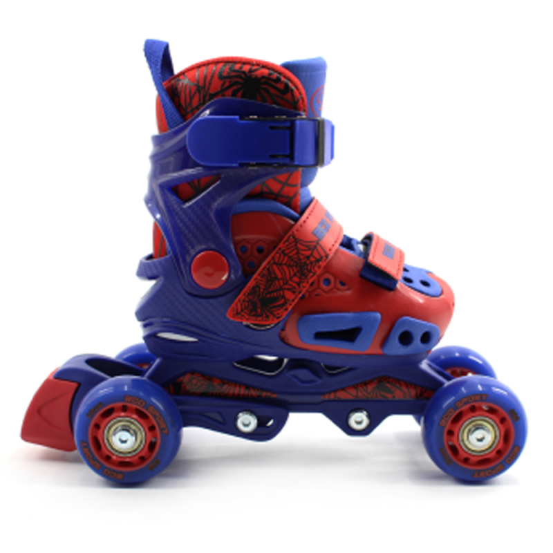 Set Role reglabile Spiderman copii 4 roti cu Echipament de protectie