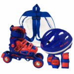 Set Role reglabile Spiderman copii 4 roti cu Echipament de protectie