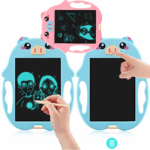 Tableta scris-desen LCD Buton stergere Purcelus pentru copii