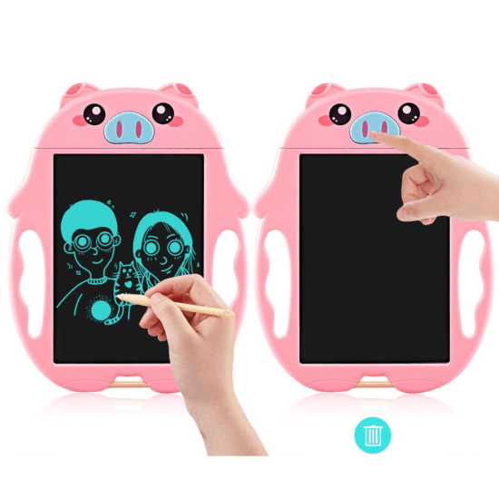 Tableta scris-desen LCD Buton stergere Purcelus pentru copii