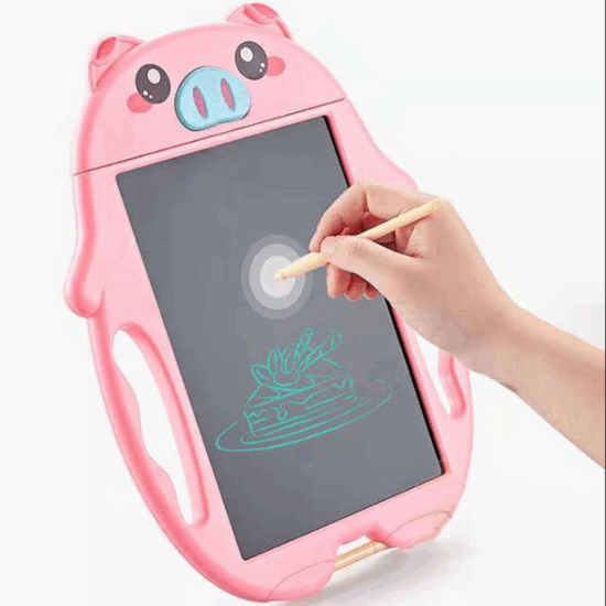 Tableta scris-desen LCD Buton stergere Purcelus pentru copii