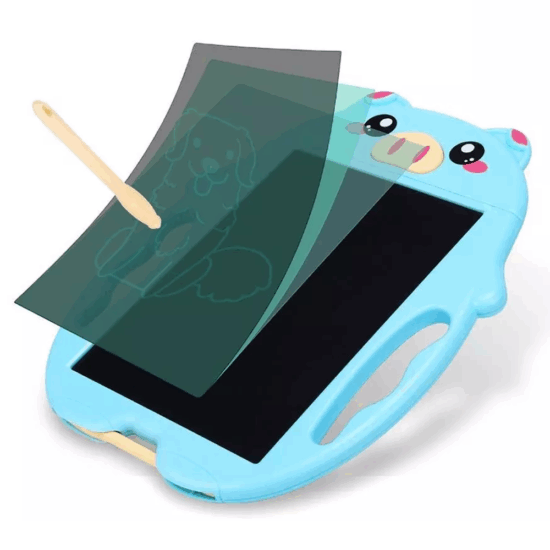 Tableta scris-desen LCD Buton stergere Purcelus pentru copii