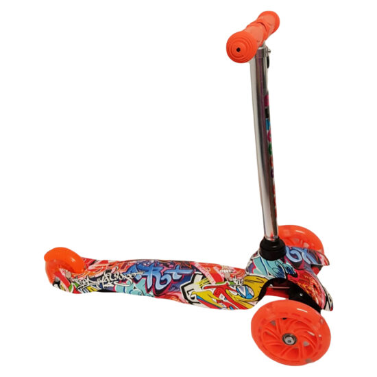 Trotineta Portacaliu 3 Roti Luminoase din silicon copii tricicleta