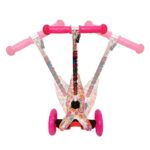 Trotineta Roz 3 Roti Luminoase din silicon pentru copii