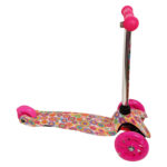Trotineta Roz 3 Roti Luminoase din silicon pentru copii