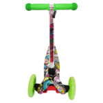 Trotineta Verde 3 Roti Luminoase din silicon copii triciclete