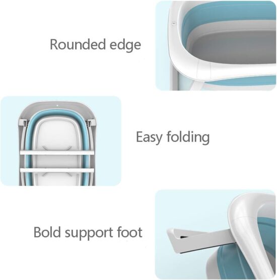 Cadita de baie cu suport din burete si termometru pliabila