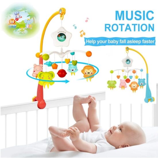 Carusel muzical Steluta cu animale Proiector mobil