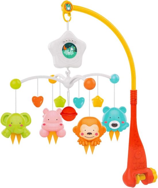 Carusel muzical Steluta cu animale Proiector mobil