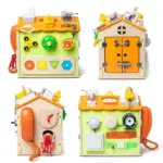 Casuta Montessori Busy Board Jocuri educative copii