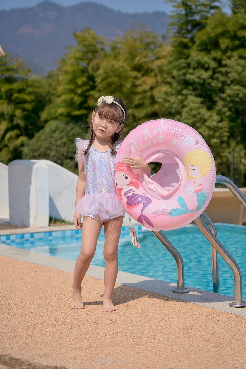 Colac gonflabil Roz inot Bebe cu Chilotel Princese 70cm